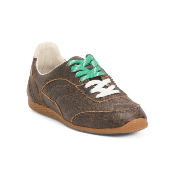 DOLCE VITA Brown Made In Brazil Leather Camel Sneakers - Picture 1 of 2